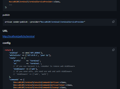 Laravel Terminal Screenshot 1