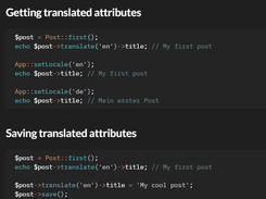 Laravel Translatable Package Screenshot 1