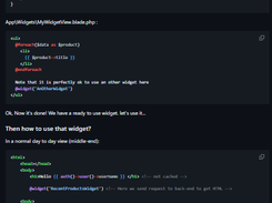 Laravel Widgetize Screenshot 1