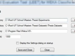 The settings window of LEET.