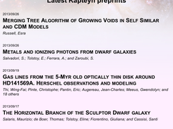 The short version of the latest publications