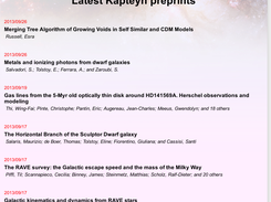 The long, clickable list of preprints