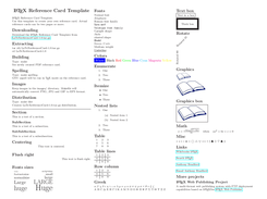 LaTeX Reference Card Creator Screenshot 1