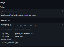 latex2mathml Screenshot 1