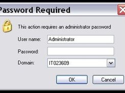 Launch admin prompting for a password