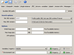 JRE settings