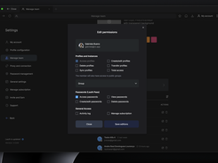 Customize the permission level.