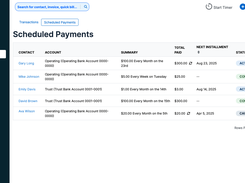 Scheduled Payments