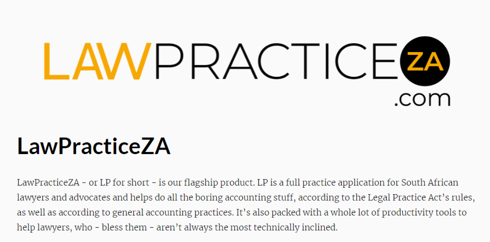 LawPracticeZA Screenshot 1