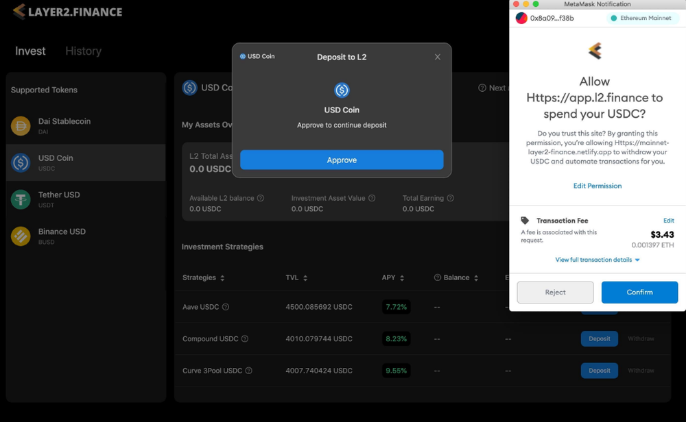 Layer2.Finance Screenshot 1
