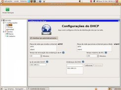 Tela de configurao do Dhcp