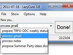 LazyCure 3.8, Main Screen
