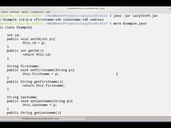 Running LazySloth and displaying a part of Java result
