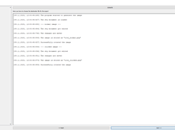 The program tells you what it is currently doing in order to create your custom images
