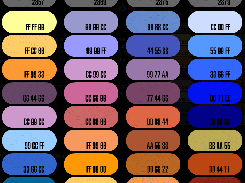 LCARS Color Palette - Multidimensional array - upper left is 0,0 