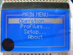 Menu printed on LCD DOGM128-6
