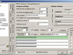 Setup window - here you choose what your LCD displays.