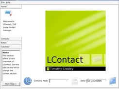 The LContact welcome screen