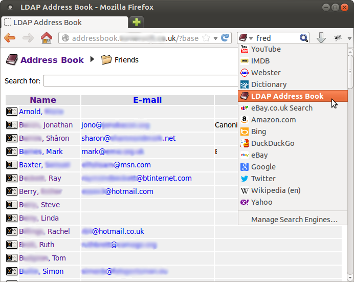online address book for wedding