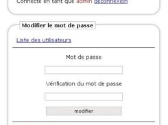 Modification de mot de passe (ancienne version)