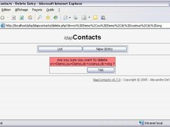 ldapContacts Delete Contact
