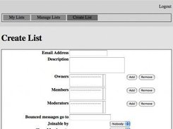 Create List Tab