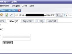 The add group form