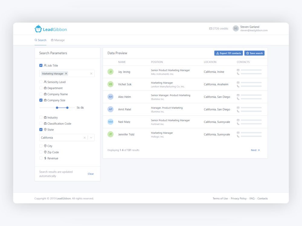 LeadGibbon Screenshot 1