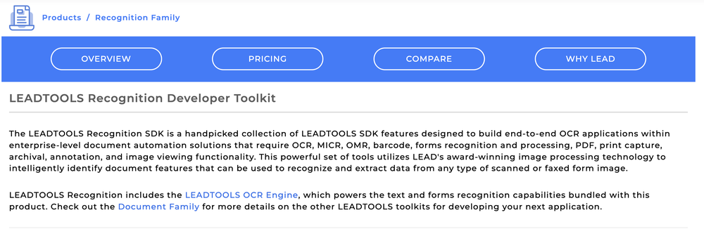 LEADTOOLS Recognition SDK Screenshot 1