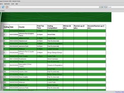 Season schedule view (non-administrator)