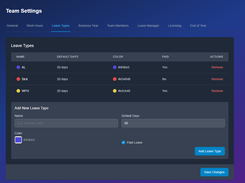 Custom Leave Types