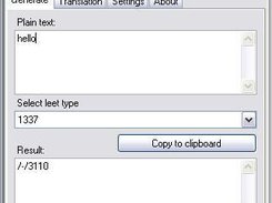 Type normal text and let it convert to leetspeak