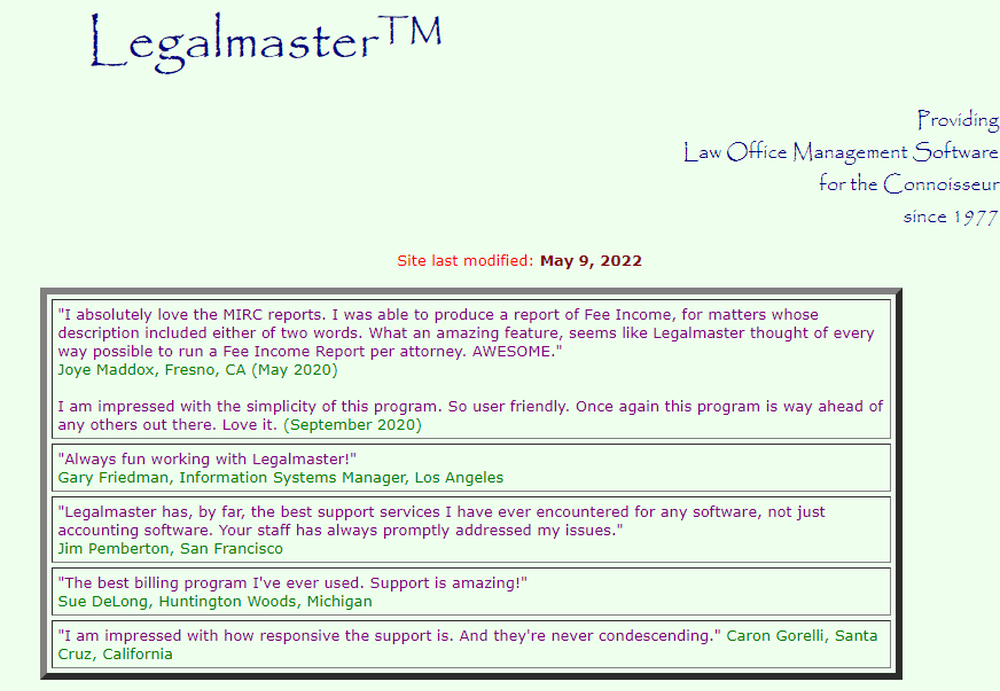 Legalmaster Screenshot 1