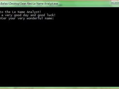 The initial interface of Le Name Analyst.