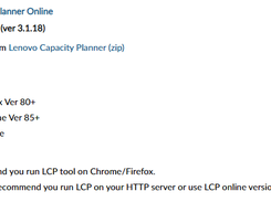 Lenovo Capacity Planner Screenshot 2
