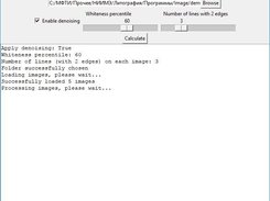 Window while processing the images