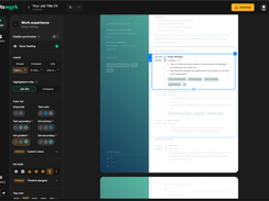 Advanced timeline options - online resume builder