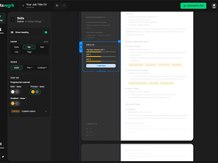 Advanced skill options - online resume builder