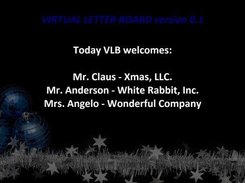 Example of letterboard in action.