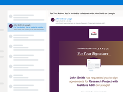 A screenshot of Lexagle's request for e-signature feature