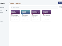 A screenshot of Lexagle's Template Library where templates can be edited