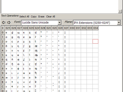 Built-in unicode editor