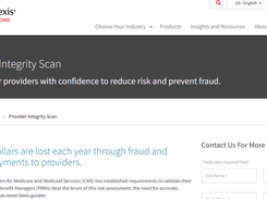 LexisNexis Provider Integrity Scan Screenshot 1