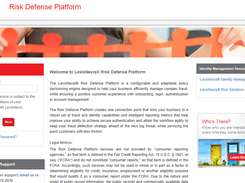 LexisNexis Risk Defense Platform Screenshot 1