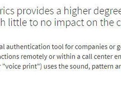 LexisNexis Voice Biometrics Screenshot 2