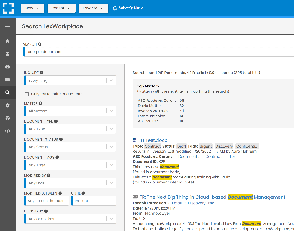 LexWorkplace Screenshot 1