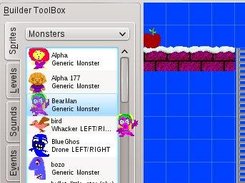 Drag & drop from the Sprite Toolbox onto a level