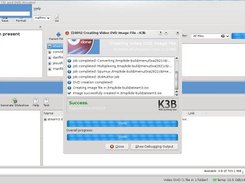 K3b-Gui finished burning a video dvd