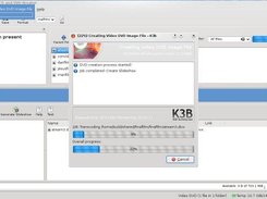 K3b-Gui: in the middle of burning a video dvd