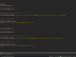 Double ended queue example